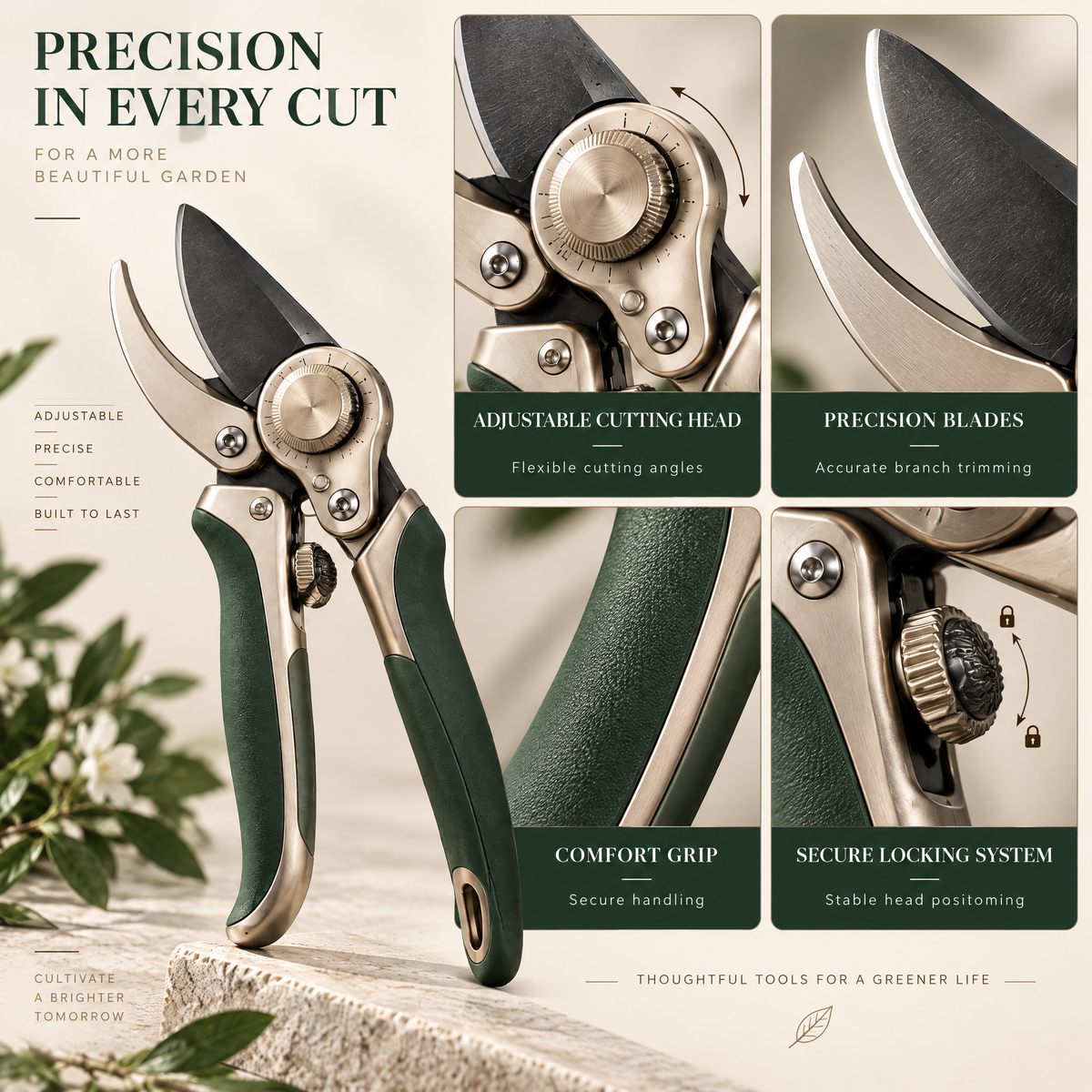 Velqathir™ Adjustable Precision Pruning Shears