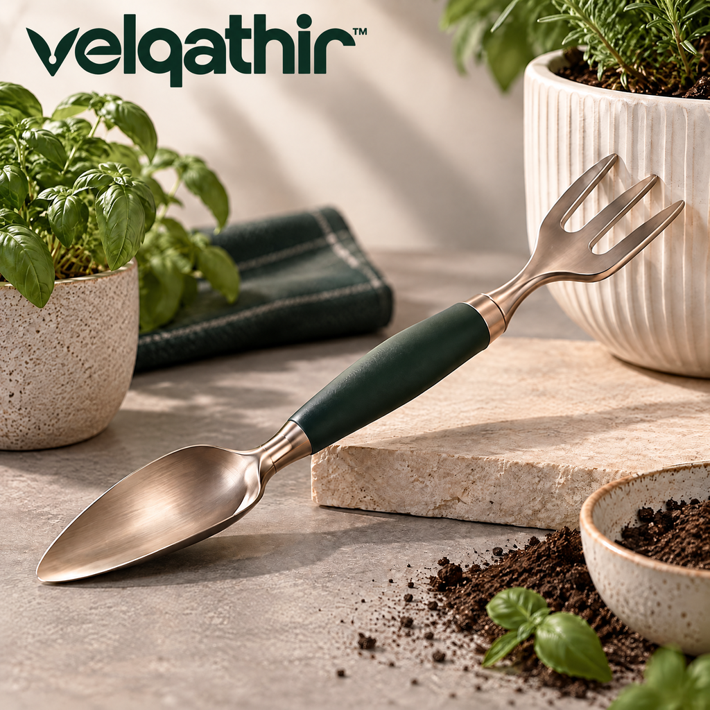 Velqathir™ Dual-Ended Garden Trowel & Cultivator
