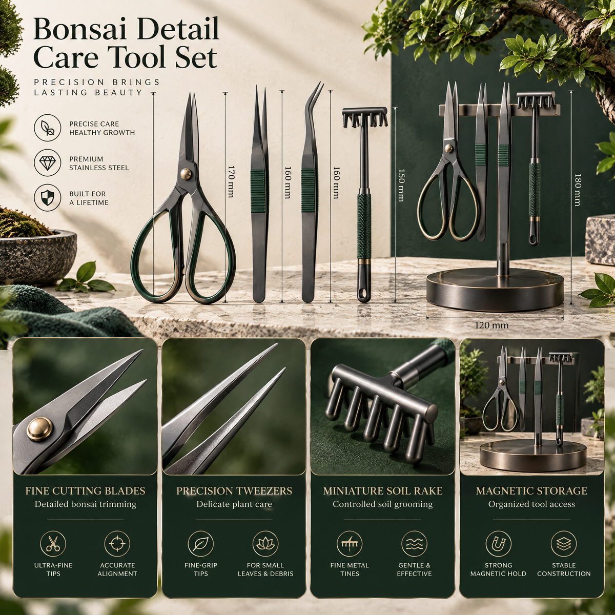 Velqathir™ Precision Bonsai & Plant Care Tool Set