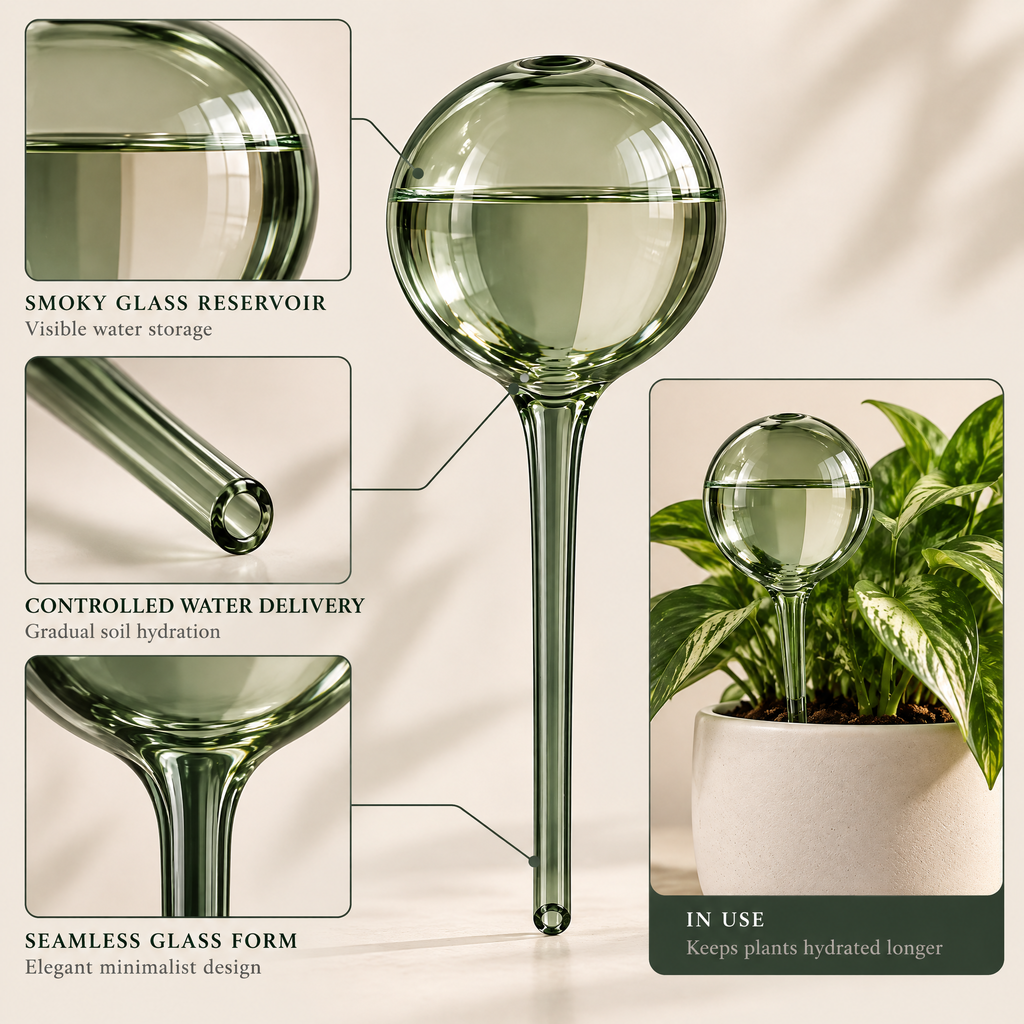 Velqathir™ Self-Watering Glass Plant Globe