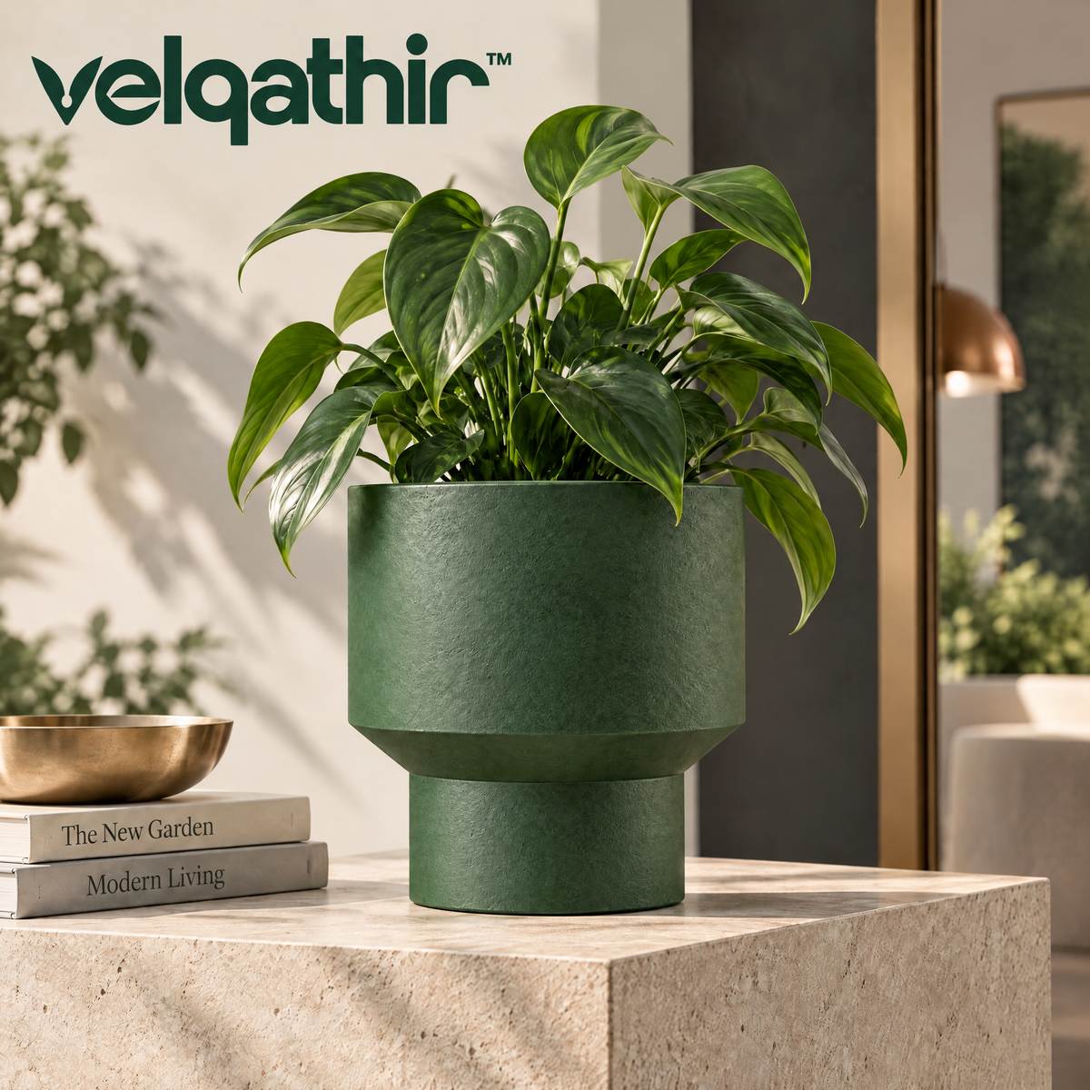 Velqathir™ Tall Pedestal Indoor Planter