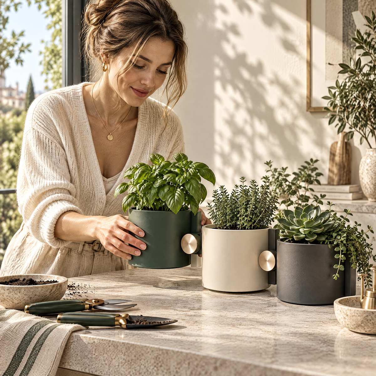 Velqathir™ Wall-Mounted Herb Planter Set