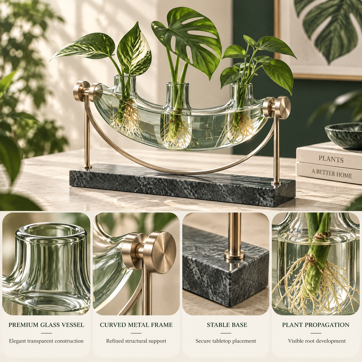 Velqathir™ Glass Plant Propagation Station