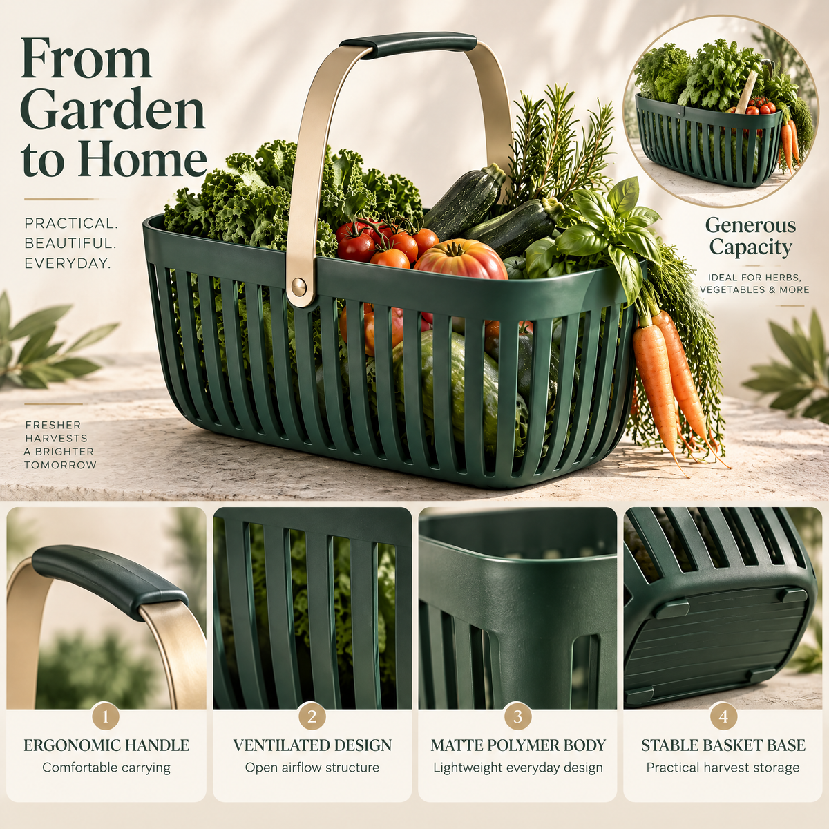 Velqathir™ Garden Harvest Basket